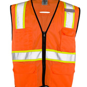 Unisex 6 Pocket Contrast Class 2 Vest